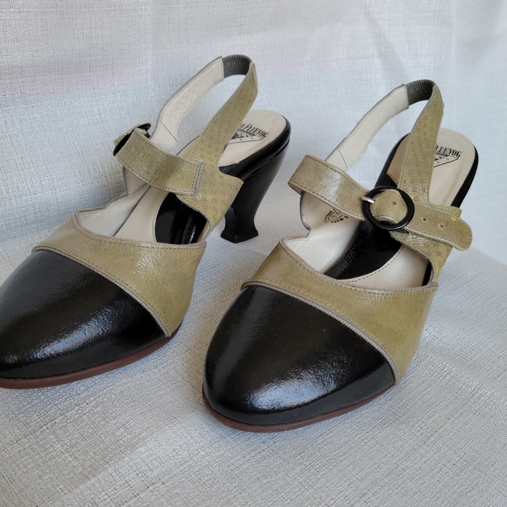John Fluevog color block slingbacks